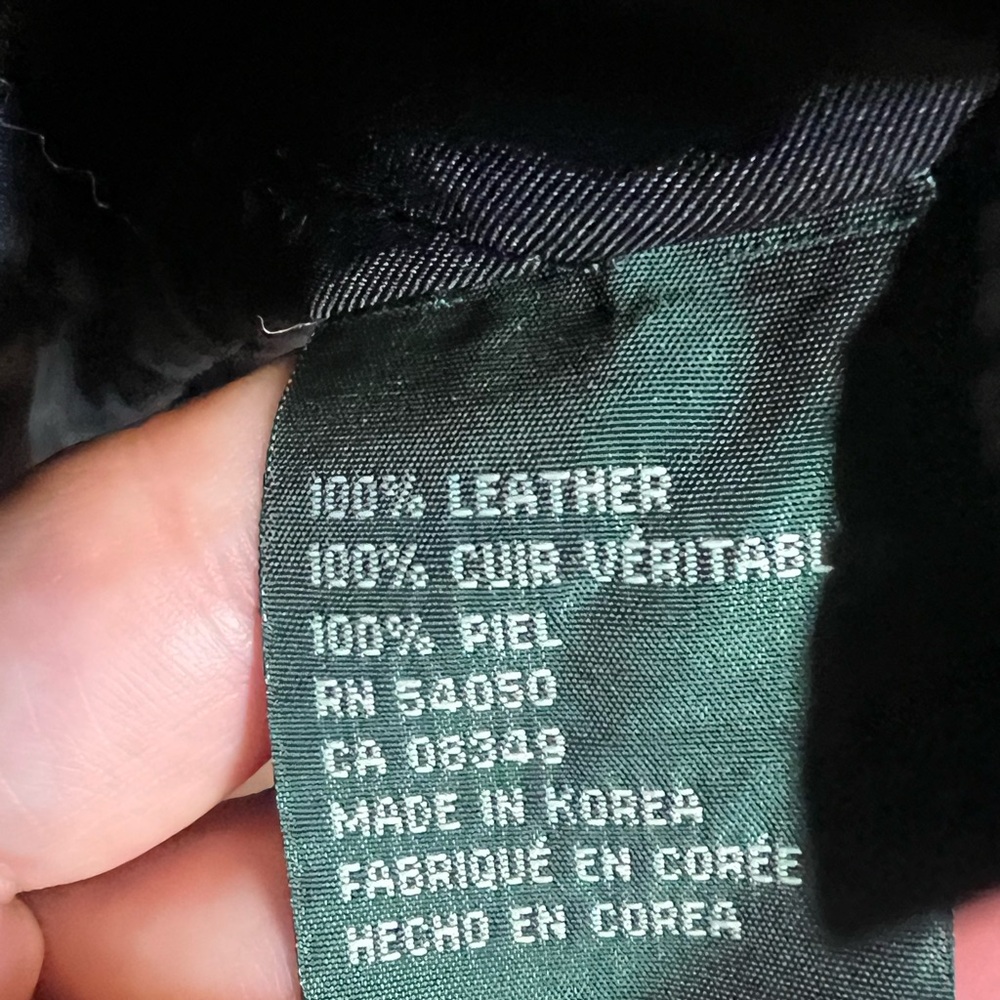 Ralph Lauren Black Leather Zip-Front Jacket - Picture 12 of 13